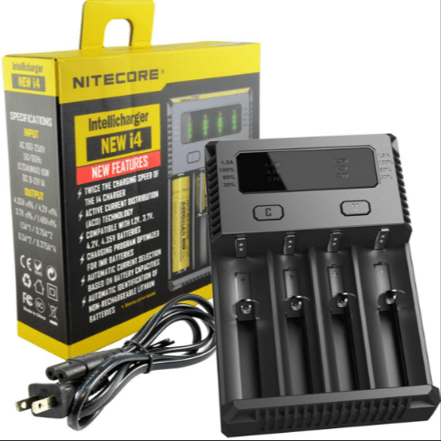 NITECORE I4 INTELLIGENT CHARGER - variant_title - Nicotine Strength: option1_value - Inspired Vapor Company