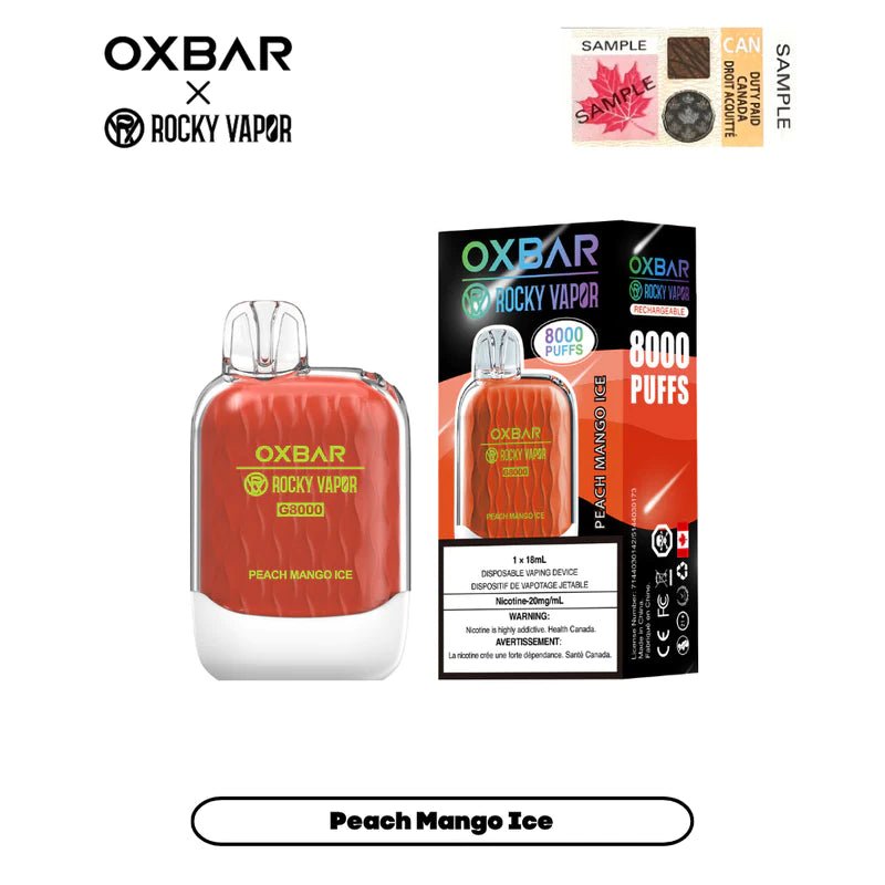 ROCKY VAPOR OXBAR X G - 8000 (8000 puff) - variant_title - Nicotine Strength: option1_value - Inspired Vapor Company