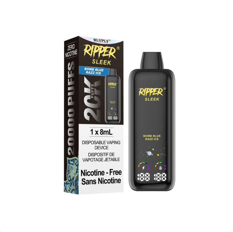 RIPPER SLEEK DISPOSABLE - ZERO NICOTINE (20K) - variant_title - Nicotine Strength: option1_value - Inspired Vapor Company