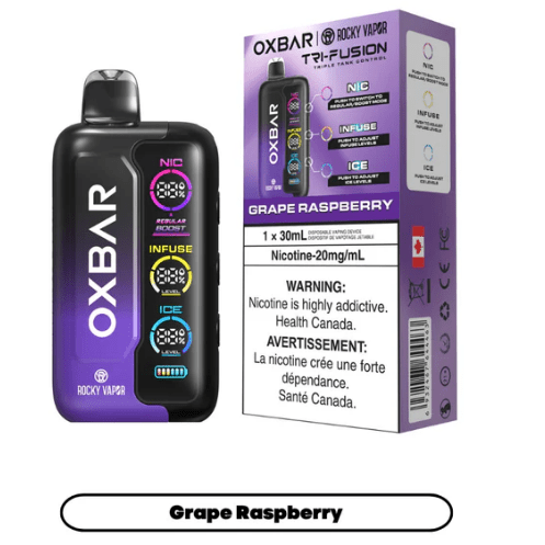 ROCKY VAPOR OXBAR TRI FUSION DISPOSABLE - variant_title - Nicotine Strength: option1_value - Inspired Vapor Company