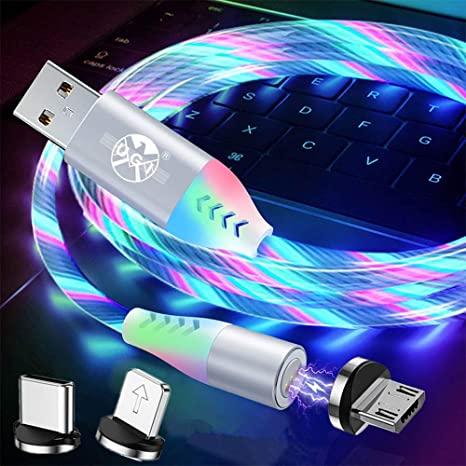 CHARGE CABLES (USB, TYPE C, TRIPLE, 3 IN 1 MAGNETIC LIGHT UP)