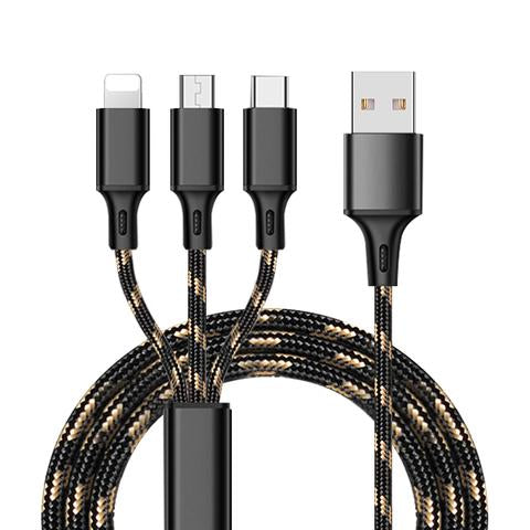 CHARGE CABLES (USB, TYPE C, TRIPLE, 3 IN 1 MAGNETIC LIGHT UP)