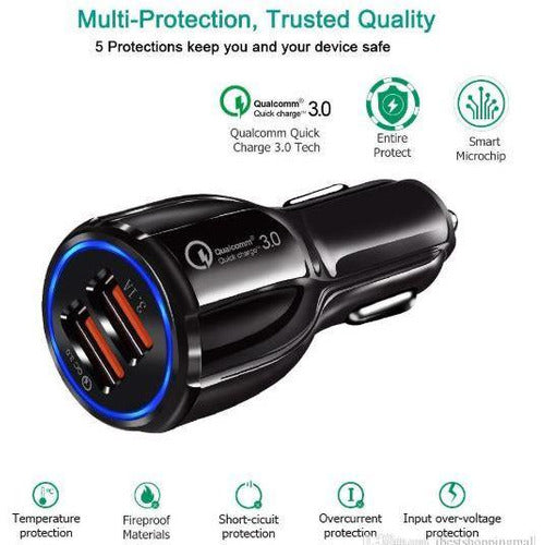 3.1A QUICK CHARGE USB CAR CHARGER