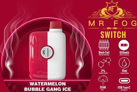 MR FOG SWITCH - 5500 DISPOSABLE - variant_title - Nicotine Strength: option1_value - Inspired Vapor Company