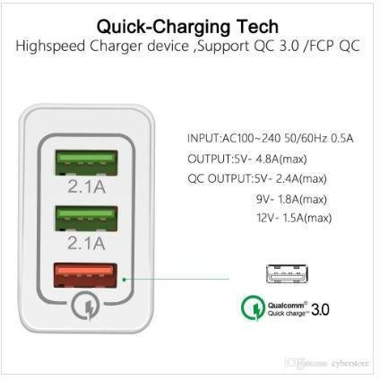 QUALCOMM QUICK CHARGER BLOCK (3.0 AMP) - variant_title - Nicotine Strength: option1_value - Inspired Vapor Company